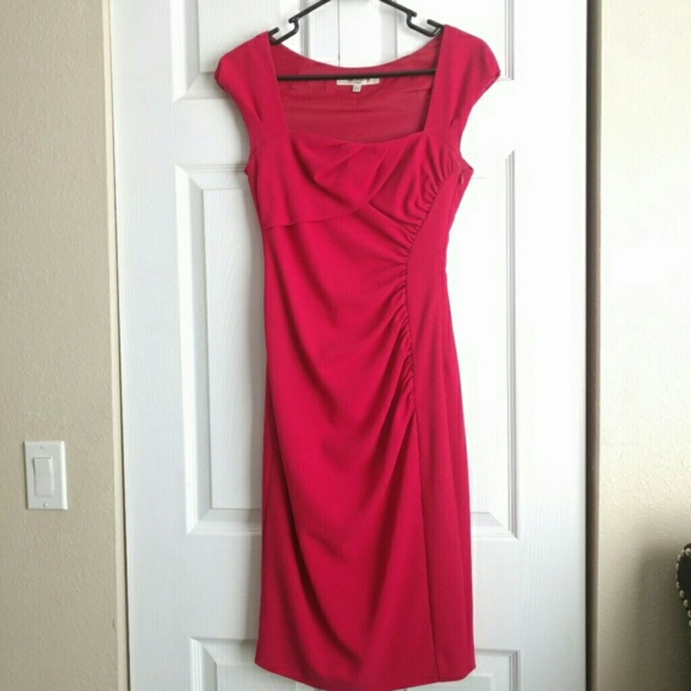 LK Bennett Pink/Red Tina Shift Dress